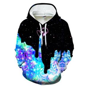 Sudadera con Capucha Extra Grande para Hombre, Estampado Galáctico en Blanco y Negro, Sublimación, Poliéster, Ropa Casual de Otoño - Product Image 2