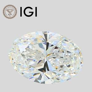 เพชรรูปไข่ 5.20 กะรัต สี F ความสะอาด VS1 เพชรเพาะเลี้ยงในห้องปฏิบัติการ ได้รับการรับรองจาก IGI สำหรับการทำเครื่องประดับ - Product Image 1