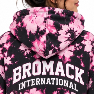 Women <b>Hoodie</b> <b>Pink</b> Floral Pattern Pullover Hood Design All Over Print Long Sleeve Style Kangaroo Pocket Custom Colors Custom Size - Product Image 5