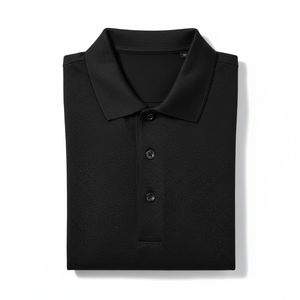 Chemise décontractée élégante en coton tricoté pour homme avec poche, anti-plis, manches courtes, imprimé brodé personnalisable, idéale pour le temps chaud - Product Image 1