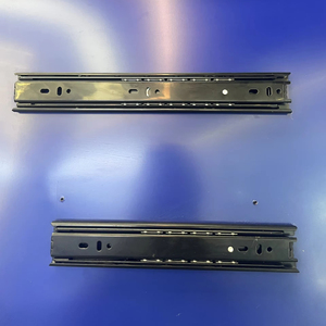 Glissière de tiroir moderne à extension totale 3 volets, télescopique, en acier, silencieuse, à fermeture automatique, robuste, à montage dissimulé sous le plateau, pour entrepôt - Product Image 1