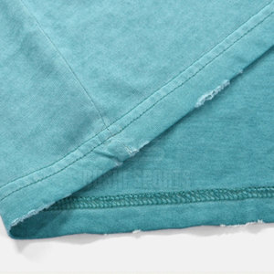 T-shirt décontracté effet délavé au soleil, prix de gros, avec tissu respirant et confort quotidien - Product Image 4