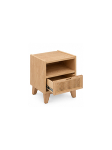 Mesita de Noche Moderna de Madera Maciza con 3 Cajones, Diseño Minimalista para Dormitorio, Sala de Estar, Hotel, Apartamento - Product Image 3