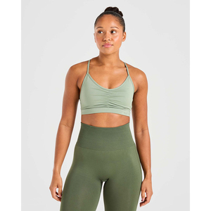 Custom Branded Breathable Sports <b>Bra</b> Center <b>Thin</b> <b>Straps</b> & High Impact Latest Women Fitness Sports <b>Bra</b> OEM Service Customized - Product Image 2