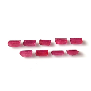 Rubis naturel du Mozambique non chauffé, taille baguette calibrée 3x5 mm, 9 pièces, pierres précieuses facettées, 4,50 carats, pour la création de bijoux - Product Image 5