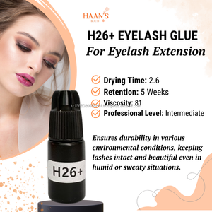 Pegamento para Pestañas de Secado Rápido 2.6s, Pegamento para Extensión de Pestañas Coreano H26+, Pegamento de 3ml/5ml/10ml Negro Resistente al Agua, Adhesivo de Unión OEM/ODM - Product Image 5