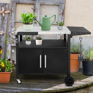 Carrello da Cucina Mobile da Esterno con Isola e Spazio di Stoccaggio per BBQ, Patio, Sala da Pranzo e Preparazione Cibo - Product Image 6