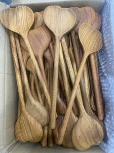 Ensemble de cuillères à café en bois de qualité supérieure 99GD, modèle Alice, style américain, poli à la main, design personnalisé, gravure de logo OEM, grande quantité - Product Image 2