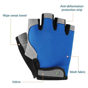 Custom Cycling Gloves Breathable Half <b>Finger</b> <b>Bike</b> Gloves for Road MTB Bicycle Riding Anti Slip Padded OEM Cycling Gloves - Product Image 1
