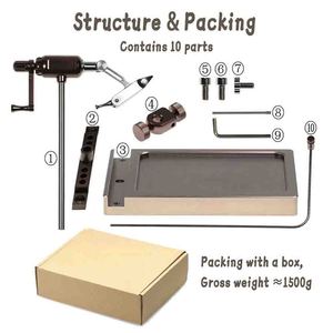 Étau de montage de mouches en acier, réglable manuellement, pour la pêche à la carpe, kit de fabrication de leurres et accessoires - Product Image 5