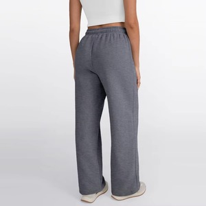 Pantalon de survêtement d'hiver pour femme en coton/polaire, respirant, écologique, antistatique, infroissable, doux, coupe droite large – Vente en gros - Product Image 3