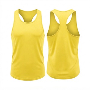 160GSM Breathable Performance Racerback Tank Top Custom Logo Moisture Wicking Gym <b>Singlet</b> Wholesale - Product Image 4