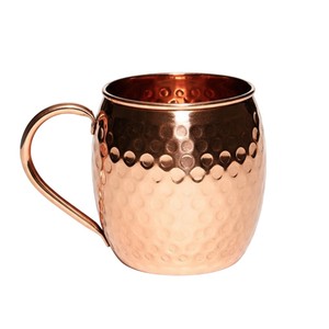 Vente en gros – Nouvelle tasse Moscow Mule en cuivre pur martelé de 16 oz – Tasse à bière en cuivre massif pour cocktails et barware – Logo personnalisé - Product Image 1