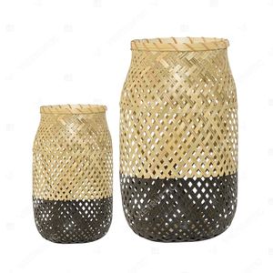 Vietrustic Trend-driven Design Natural Floor <b>Lantern</b> Candles and Glass Holders <b>Bamboo</b> Rattan <b>Lantern</b> Braided Hanging <b>Lanterns</b> - Product Image 3