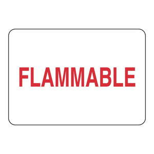 Señal de Advertencia de Peligros Inflamables Resistente al Calor y a la Intemperie Brady para Áreas de Riesgo en Laboratorios e Industrias - Product Image 3