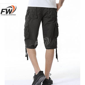 Pantalones Cortos Cargo de Alta Calidad para Hombre, Antiarrugas, con Bolsillos Laterales, Cintura Elástica, Transpirables, en Venta - Product Image 6