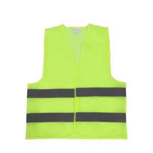 Gilet de sécurité haute visibilité, vêtements de travail réfléchissants, unisexe, polyester, vêtements de sécurité pour la construction, jaune vif avec deux bandes - Product Image 3