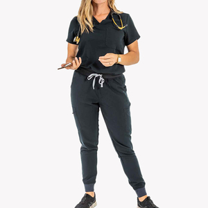Vente en gros de blouses de travail élégantes en coton/polyester, extensibles dans 4 directions, respirantes, confortables, grandes tailles, pour infirmières, femmes et hommes, uniformes médicaux - Product Image 6