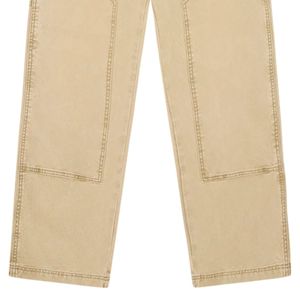 Pantalon de travail unisexe kaki coupe décontractée, multi-poches, jambe droite, style cargo, décontracté, pour l'extérieur - Product Image 6