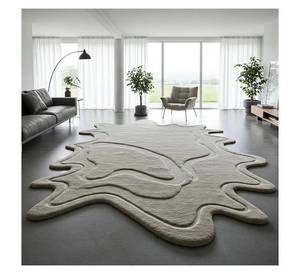 Alfombra de Lana de Alta Densidad con Diseño 3D en Capas, Absorbente de Sonido, Forma Irregular Abstracta, Alfombra Moderna para Decoración del Hogar - Product Image 1