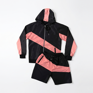 Conjunto de Ropa Deportiva de Verano para Hombre con Logotipo Personalizado, Camiseta de Algodón Lisa y Pantalones Cortos, Conjunto Deportivo Unisex de Felpa Técnica, Ropa Urbana de Dos Piezas - Product Image 1