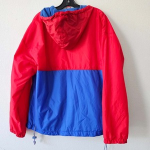 unisex Color Block <b>Red</b> Blue Windbreaker <b>Hooded</b> Anorak <b>Jacket</b> Pullover Outdoor Waterproof Windproof Windbreaker Hoodies <b>Jackets</b> - Product Image 3