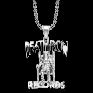 สร้อยคอจี้ตัวอักษรฮิปฮอปแบบเย็นๆ ของ Death Row Records |   เครื่องประดับเงินแท้ 925 ชุบโรเดียม ประดับโมอิสซาไนต์ ได้รับการรับรองจาก GRA - Product Image 1