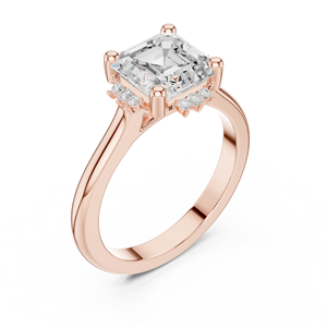 Anillos de Compromiso y Boda Clásicos para Mujer, Oro Sólido de 14K, Corte Asscher de 2 CT, Diamante Cultivado en Laboratorio con Certificado IGI, Regalo para Fiesta - Product Image 5