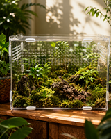 Boîte d'hébergement pour reptiles en plastique acrylique moderne, enclos pour animaux de compagnie, écologique, sûr, durable, motif personnalisé, pour geckos