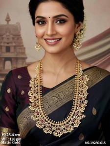 Traditional Antique Finish <b>Necklace</b> <b>Set</b> <b>Bridal</b> Ethnic Jewelry Elegant Statement Design for Weddings Parties and Occasions - Product Image 4