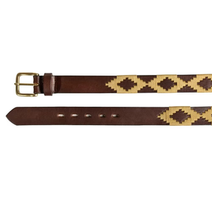 Cinturón Deportivo de Cuero Polo con Bordado a Mano y Logotipo Personalizado, Ropa Ecuestre para Jinete, OEM ODM - Product Image 1