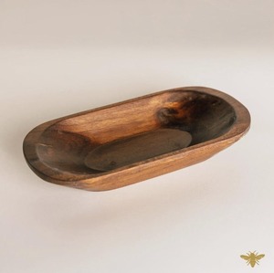 Decorative Wooden <b>Candle</b> Bowl Handmade Rustic <b>Candle</b> Holder Bowl - Product Image 2