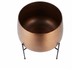 Jardinière Métallique Cuivrée avec Support pour Décoration Intérieure de Salon – Nouveauté Tendance pour la Maison et le Jardin - Product Image 4