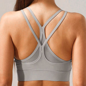 Soutien-gorge de sport sans fil rembourré confortable à boucle, motif animal, pour femme, maintien élevé, dos nageur, pour yoga, gym, fitness BY BS Yoga Bra 2026 - Product Image 5