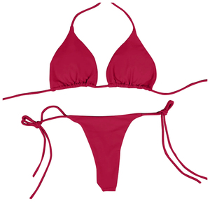 Conjunto de Bikini de 2 Piezas con Estampado Animal para Mujer, Cuello en V Profundo, Micro Bra, Braguita Cheeky, Diseño con Cordón, Elástico, Spandex/Poliéster en la Parte Delantera - Product Image 1