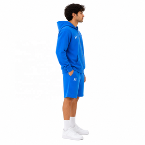 Unisex Oversized Two Piece Drop Shoulder Zip Hoodies Set Breathable 100% Cotton Fleece Winter Fitness Jogging Tracksuit ODM OEM - Product Image 2