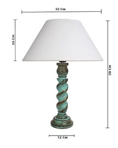 <b>Rustic</b> Vintage Round <b>Table</b> Lamp Beige Fabric Drum Shade Decorative <b>Bedside</b> Floor Lamp for Bedroom Living Room All Seasons - Product Image 2