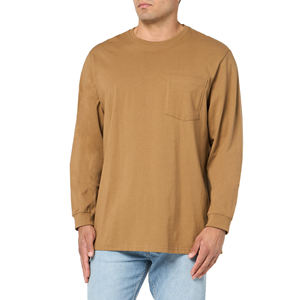 Nouvelle mode, t-shirts pour hommes en coton 100%, taille plus, col rond, manches longues, coupe classique, poche avant, designs personnalisés, style streetwear - Product Image 1