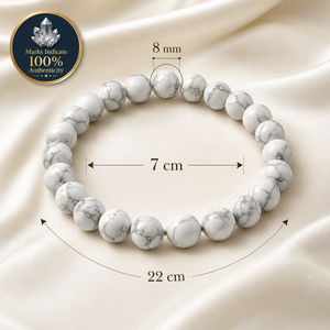 Natural Howlite 8mm Round Gemstone <b>Stretch</b> <b>Bracelet</b> Crystal Beaded <b>Bracelet</b> Wholesale Supply - Product Image 2