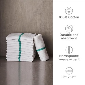 Serviette de salon en coton tricoté jetable personnalisée, durable, rafraîchissante, séchage rapide, douce, 100 % coton, pour spa et salon - Product Image 2