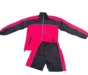 Conjunto Deportivo de Nylon para Hombre con Logotipo Personalizado, Chaqueta y Pantalones con Cierre, Diseño de Dos Piezas, Cortavientos de Poliéster para Otoño - Product Image 1