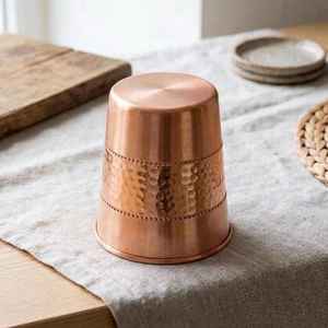 Ensemble de gobelets en cuivre pour boissons, verres à eau en métal, finition martelée lisse, tasses réutilisables pour cuisine, vente en gros - Product Image 5