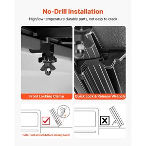 Copertura Tonneau Tri-Fold Impermeabile a Basso Profilo per Cassone Dodge Ram 1500 5.6 ft (2019-2025), Compatibile con Ford F-250 - Product Image 6