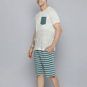 Ensemble de sport d'été pour hommes : T-shirt et short personnalisés, performance optimale, respirant, en molleton, pour la gym et le fitness, service OEM - Product Image 2