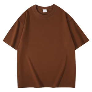 เสื้อยืดคอกลมแขนสั้นทรงหลวมสีพื้นผ้าฝ้ายหนาน้ำหนัก 310 กรัมสำหรับผู้ชาย ราคาโรงงานจากบังกลาเทศและจีน - Product Image 3