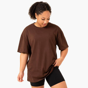 T-shirt surdimensionné vintage pour femme, 100 % coton jersey épais, nouveau style printemps-été, avec patchs et appliques personnalisés - Product Image 2