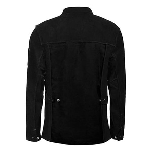 Top-Ranked Unisex Heavy Duty Welding <b>Jacket</b> with Fr Split Cowhide Leather Black Leather <b>Work</b> Safety <b>Jacket</b> Customizable Logo - Product Image 3