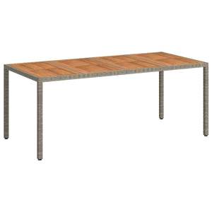 Table de jardin en polyrotin gris 74,80 x 35,43 x 29,53 po – Ensembles de jardin élégants - Product Image 2