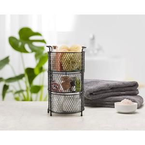 Cesta de Almacenamiento de Metal con Recubrimiento en Polvo Resistente a la Oxidación, Elegante Organizador de Estantes para el Hogar - Product Image 6