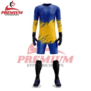 Uniforme de gardien de but de football sur mesure en gros, short imprimé personnalisé, 100% polyester respirant, séchage rapide, haute qualité pour équipe - Product Image 2
